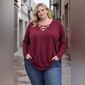 Bobbie Brooks Lattice Top